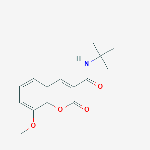 molecular formula C19H25NO4 B2747186 8-甲氧基-2-氧代-N-(2,4,4-三甲基戊基)噻吩并[2,3-b]噁二噁杂环庚烷-3-羧酰胺 CAS No. 831188-80-8