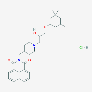molecular formula C30H41ClN2O4 B2747189 2-((1-(2-羟基-3-((3,3,5-三甲基环己基)氧基)丙基哌啶-4-基)甲基)-1H-苯并[de]异喹啉-1,3(2H)-二酮盐酸盐 CAS No. 1217714-29-8