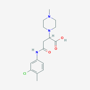 molecular formula C16H22ClN3O3 B2747193 4-((3-氯-4-甲基苯基)氨基)-2-(4-甲基哌嗪-1-基)-4-氧代丁二酸 CAS No. 540763-97-1