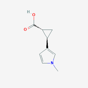 molecular formula C9H11NO2 B2747199 (1R,2R)-2-(1-methyl-1H-pyrrol-3-yl)cyclopropane-1-carboxylic acid CAS No. 1909294-73-0