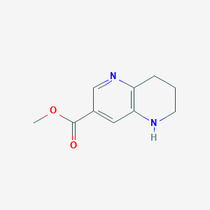 molecular formula C10H12N2O2 B2747203 甲基-5,6,7,8-四氢-1,5-萘啶-3-羧酸甲酯 CAS No. 1823947-71-2
