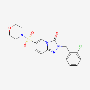 molecular formula C17H17ClN4O4S B2747207 2-(2-chlorobenzyl)-6-(morpholinosulfonyl)-[1,2,4]triazolo[4,3-a]pyridin-3(2H)-one CAS No. 1251632-18-4