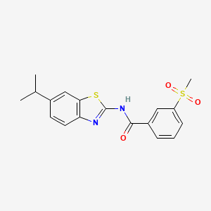 molecular formula C18H18N2O3S2 B2747208 N-(6-异丙基苯并[d]噻唑-2-基)-3-(甲磺酰基)苯甲酰胺 CAS No. 896333-54-3