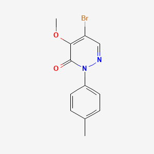 molecular formula C12H11BrN2O2 B2747237 5-bromo-4-methoxy-2-(4-methylphenyl)-3(2H)-pyridazinone CAS No. 400088-46-2