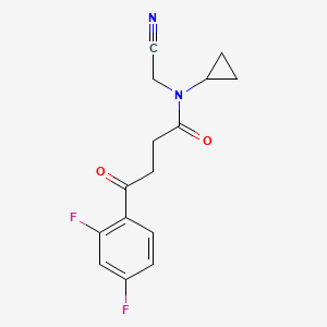 molecular formula C15H14F2N2O2 B2747242 N-(cyanomethyl)-N-cyclopropyl-4-(2,4-difluorophenyl)-4-oxobutanamide CAS No. 1311594-85-0