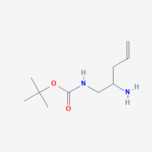 molecular formula C10H20N2O2 B2747246 Tert-butyl N-(2-aminopent-4-enyl)carbamate CAS No. 1391239-62-5