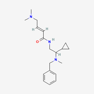 (E)-N-[2-[Benzyl(methyl)amino]-2-cyclopropylethyl]-4-(dimethylamino)but-2-enamide