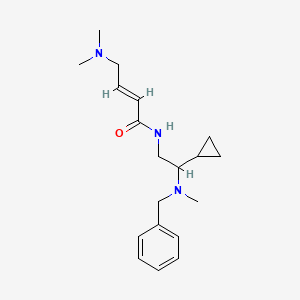 molecular formula C19H29N3O B2747248 (E)-N-[2-[Benzyl(methyl)amino]-2-cyclopropylethyl]-4-(dimethylamino)but-2-enamide CAS No. 2411332-27-7