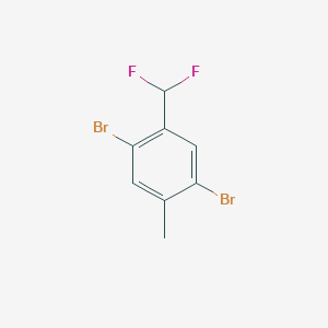 molecular formula C8H6Br2F2 B2747266 1,4-Dibromo-2-(difluoromethyl)-5-methylbenzene CAS No. 2248316-19-8