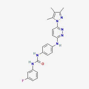 1-(3-fluorophenyl)-3-(4-((6-(3,4,5-trimethyl-1H-pyrazol-1-yl)pyridazin-3-yl)amino)phenyl)urea