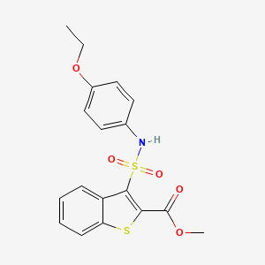 molecular formula C18H17NO5S2 B2747284 Methyl 3-[(4-ethoxyphenyl)sulfamoyl]-1-benzothiophene-2-carboxylate CAS No. 899977-49-2