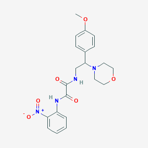 molecular formula C21H24N4O6 B2747289 N1-(2-(4-甲氧基苯基)-2-吗啉基乙基)-N2-(2-硝基苯基)草酰胺 CAS No. 941976-95-0