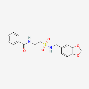 N-[2-(1,3-benzodioxol-5-ylmethylsulfamoyl)ethyl]benzamide