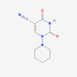 molecular formula C10H12N4O2 B2747307 2,4-Dioxo-1-piperidino-1,2,3,4-tetrahydro-5-pyrimidinecarbonitrile CAS No. 320420-05-1