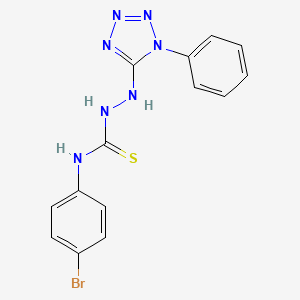 molecular formula C14H12BrN7S B2747310 N-(4-bromophenyl)-2-(1-phenyl-1H-tetrazol-5-yl)hydrazinecarbothioamide CAS No. 946278-89-3