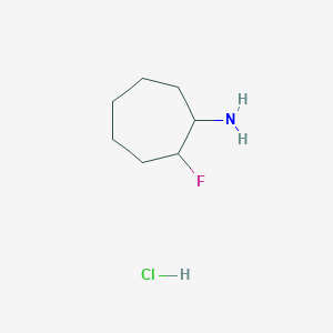 molecular formula C7H15ClFN B2747313 2-Fluorocycloheptan-1-amine;hydrochloride CAS No. 1784399-99-0