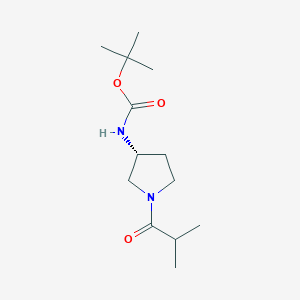molecular formula C13H24N2O3 B2747314 (R)-叔丁基 1-异丁酰吡咯啉-3-基羰酸酯 CAS No. 1286208-21-6