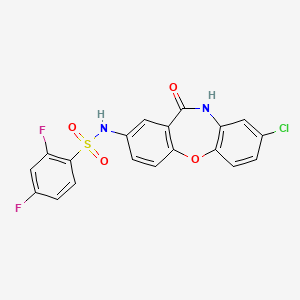molecular formula C19H11ClF2N2O4S B2747317 N-(8-chloro-11-oxo-10,11-dihydrodibenzo[b,f][1,4]oxazepin-2-yl)-2,4-difluorobenzenesulfonamide CAS No. 922089-48-3