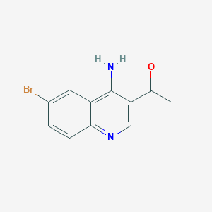 molecular formula C11H9BrN2O B2747327 1-(4-Amino-6-bromoquinolin-3-yl)ethan-1-one CAS No. 1803605-58-4