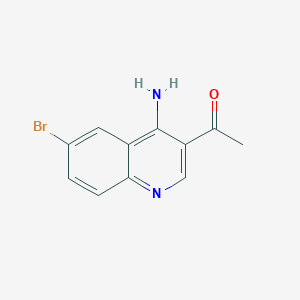 molecular formula C11H9BrN2O B2747327 1-(4-氨基-6-溴喹啉-3-基)乙酮 CAS No. 1803605-58-4