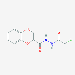 molecular formula C11H11ClN2O4 B2747333 N'-(2-chloroacetyl)-2,3-dihydro-1,4-benzodioxine-2-carbohydrazide CAS No. 852400-03-4