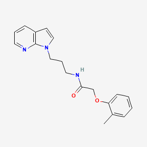 molecular formula C19H21N3O2 B2747335 N-(3-(1H-pyrrolo[2,3-b]pyridin-1-yl)propyl)-2-(o-tolyloxy)acetamide CAS No. 1795194-48-7