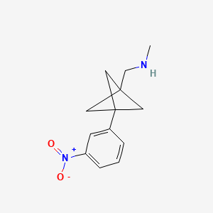N-Methyl-1-[3-(3-nitrophenyl)-1-bicyclo[1.1.1]pentanyl]methanamine