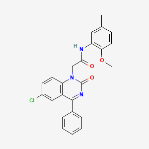 molecular formula C24H20ClN3O3 B2747346 2-(6-氯-2-氧代-4-苯基喹唑啉-1(2H)-基)-N-(2-甲氧基-5-甲基苯基)乙酰胺 CAS No. 932530-79-5