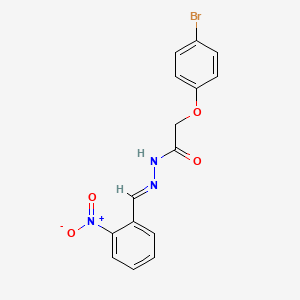 molecular formula C15H12BrN3O4 B2747351 2-(4-bromophenoxy)-N-[(E)-(2-nitrophenyl)methylideneamino]acetamide CAS No. 304447-14-1