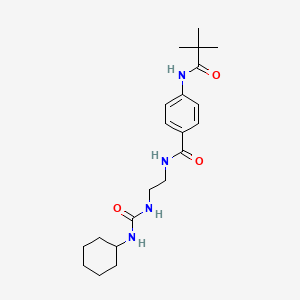 N-(2-(3-cyclohexylureido)ethyl)-4-pivalamidobenzamide