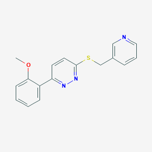 molecular formula C17H15N3OS B2747369 3-(2-Methoxyphenyl)-6-((pyridin-3-ylmethyl)thio)pyridazine CAS No. 893982-02-0