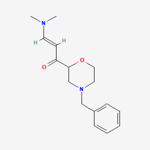 molecular formula C16H22N2O2 B2747384 1-(4-Benzylmorpholin-2-yl)-3-(dimethylamino)prop-2-en-1-one CAS No. 1807891-11-7
