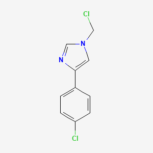 molecular formula C10H8Cl2N2 B2747388 1-(Chloromethyl)-4-(4-chlorophenyl)imidazole CAS No. 1260795-44-5