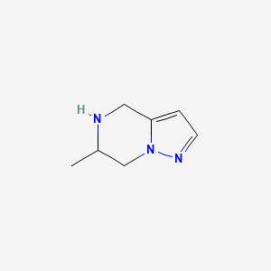 molecular formula C7H11N3 B2747393 (S)-6-Methyl-4,5,6,7-tetrahydropyrazolo[1,5-a]pyrazine CAS No. 2091795-23-0