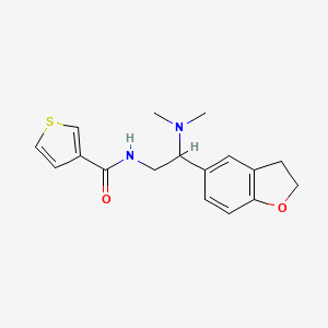 N-(2-(2,3-dihydrobenzofuran-5-yl)-2-(dimethylamino)ethyl)thiophene-3-carboxamide