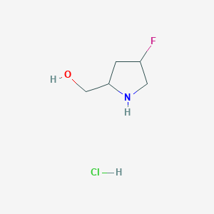 molecular formula C5H11ClFNO B2747403 (4-Fluoropyrrolidin-2-yl)methanol hydrochloride CAS No. 1798012-86-8