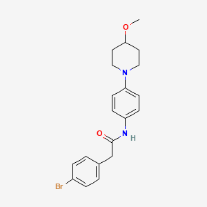 molecular formula C20H23BrN2O2 B2747418 2-(4-溴苯基)-N-(4-(4-甲氧基哌啶-1-基)苯基)乙酰胺 CAS No. 1797318-13-8