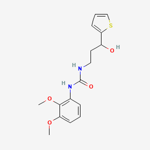 molecular formula C16H20N2O4S B2747422 1-(2,3-Dimethoxyphenyl)-3-(3-hydroxy-3-(thiophen-2-yl)propyl)urea CAS No. 1421441-69-1