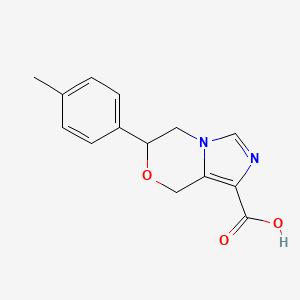molecular formula C14H14N2O3 B2747424 6-(4-Methylphenyl)-6,8-dihydro-5H-imidazo[5,1-c][1,4]oxazine-1-carboxylic acid CAS No. 2310156-01-3