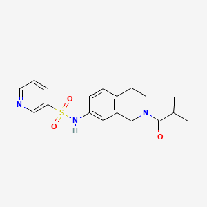 molecular formula C18H21N3O3S B2747434 N-(2-isobutyryl-1,2,3,4-tetrahydroisoquinolin-7-yl)pyridine-3-sulfonamide CAS No. 1207028-77-0