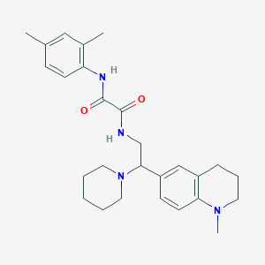 molecular formula C27H36N4O2 B2747435 N-(2,4-dimethylphenyl)-N'-[2-(1-methyl-1,2,3,4-tetrahydroquinolin-6-yl)-2-piperidin-1-ylethyl]ethanediamide CAS No. 922096-65-9