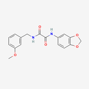 molecular formula C17H16N2O5 B2747439 N'-(1,3-benzodioxol-5-yl)-N-[(3-methoxyphenyl)methyl]oxamide CAS No. 706770-07-2