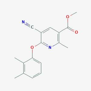 molecular formula C17H16N2O3 B2747441 Methyl 5-cyano-6-(2,3-dimethylphenoxy)-2-methylnicotinate CAS No. 303146-47-6