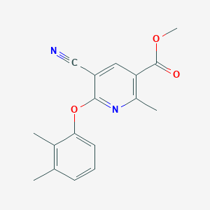 molecular formula C17H16N2O3 B2747441 甲基-5-氰基-6-(2,3-二甲基苯氧基)-2-甲基烟酸酯 CAS No. 303146-47-6