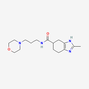 molecular formula C16H26N4O2 B2747444 2-methyl-N-(3-morpholinopropyl)-4,5,6,7-tetrahydro-1H-benzo[d]imidazole-5-carboxamide CAS No. 2034232-85-2