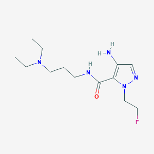 molecular formula C13H24FN5O B2747447 4-Amino-N-[3-(diethylamino)propyl]-1-(2-fluoroethyl)-1H-pyrazole-5-carboxamide CAS No. 2101196-98-7