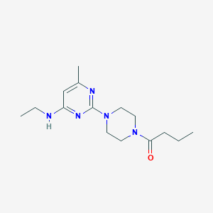 molecular formula C15H25N5O B2747453 1-(4-(4-(乙基氨基)-6-甲基嘧啶-2-基)哌嗪-1-基)丁酮 CAS No. 923183-75-9