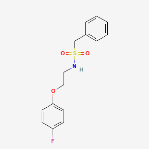 molecular formula C15H16FNO3S B2747455 N-(2-(4-氟苯氧基)乙基)-1-苯基甲磺酰胺 CAS No. 1105221-28-0