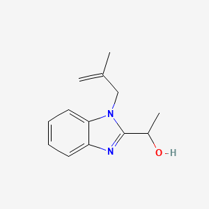 molecular formula C13H16N2O B2747458 1-[1-(2-Methylprop-2-enyl)benzimidazol-2-yl]ethanol CAS No. 477542-61-3