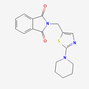 molecular formula C17H17N3O2S B2747462 2-[(2-哌啶-1,3-噻唑-5-基)甲基]-1H-异喹啉-1,3(2H)-二酮 CAS No. 866136-90-5